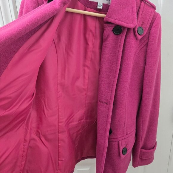Pendleton Double-Breasted Coat Wool Blend XXS Womens Magenta Classic - Picture 15 of 16